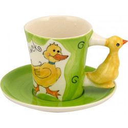 WM Collection Σετ Φλιτζάνια Espresso & Ελληνικού Καφέ Πορσελάνης Πολύχρωμα 125ml 6τμχ N394