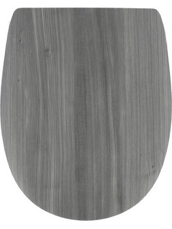 MRShome Καπάκι Λεκάνης Οβάλ Ξύλινο Γκρι DS-0563000