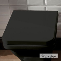 Scarabeo Butterfly Καπάκι Λεκάνης Τετράγωνο Πλαστικό Soft Close Μαύρο 9502-4010C-400