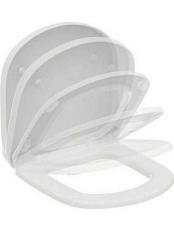 Karag Grace Καπάκι Λεκάνης D-Shape Πλαστικό Soft Close Λευκό 42.5x36cm S10134