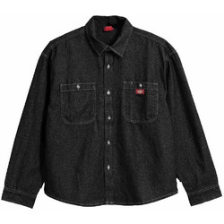 Dickies Ανδρικό Πουκάμισο Τζιν Μακρυμάνικο Κανονική Γραμμή Μαύρο DK0A8CJ9J79