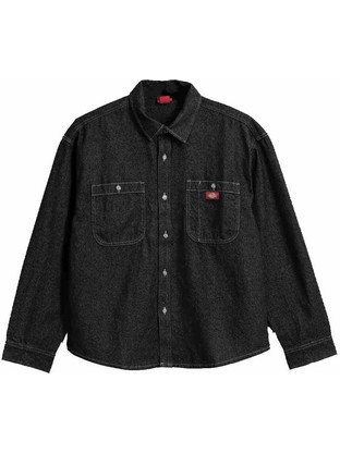 Dickies Ανδρικό Πουκάμισο Τζιν Μακρυμάνικο Κανονική Γραμμή Μαύρο DK0A8CJ9J79