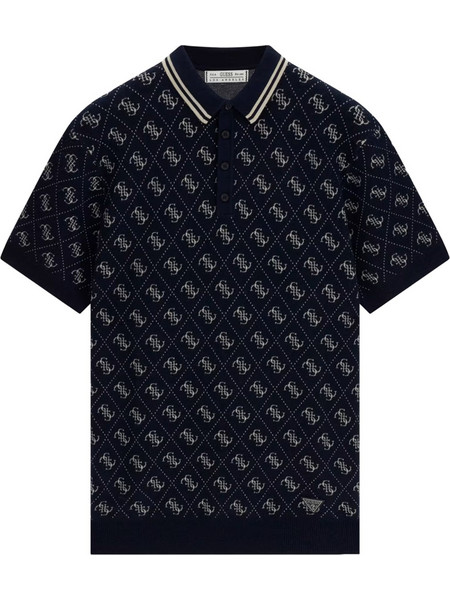 Guess Ανδρική Μπλούζα Polo Κοντομάνικη Navy Μπλε M6YR10Z0915-FBHN