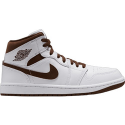Jordan Air 1 Mid Γυναικεία Sneakers Μποτάκια Λευκά Καφέ BQ6472-125