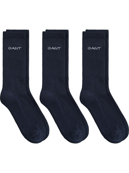 Gant Ανδρικές Κάλτσες Ψηλές Navy Μπλε 3Pack 3G9960262-410