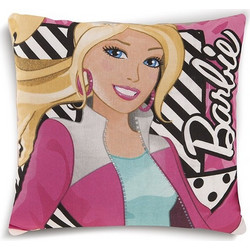 Dimcol Barbie 09 Παιδικό Διακοσμητικό Μαξιλάρι Microfiber Φούξια 40x40cm