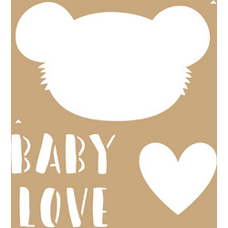 Artemio Στένσιλ Σχέδια Baby Love Χάρτινα 20x20cm 2τμχ 15075029