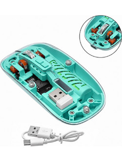 AOAS W08 Ασύρματο Bluetooth Ποντίκι Green