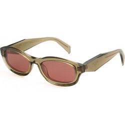 Prada PRD24S 27O80W Γυναικεία Γυαλιά Ηλίου Τετράγωνα Κοκάλινα Πράσινα με Ροζ Φακό