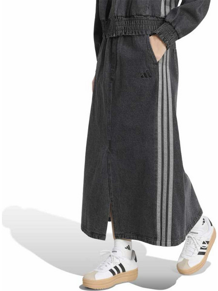 Adidas Stadium Μακριά Φούστα Τζιν Ψηλόμεση Μαύρη KV0623