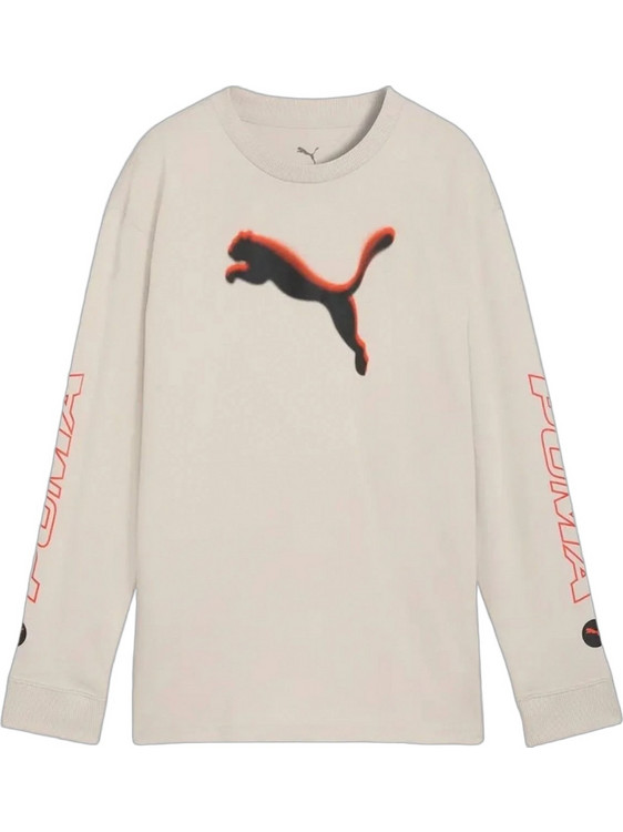 Puma Παιδικό T-Shirt Μακρυμάνικο Μπεζ 694670-82