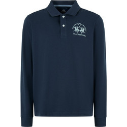 La Martina Ανδρική Μπλούζα Polo Μακρυμάνικη Navy Μπλε 3LMMDP003-07207