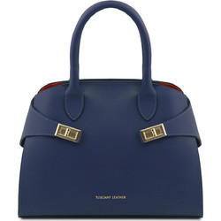 Tuscany Leather Γυναικεία Τσάντα Χειρός από Δερματίνη Navy Μπλε TL142673