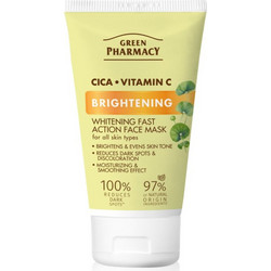 Green Pharmacy Cica & Vitamin C Brightening Whitenning Fast Action Κρεμώδης Μάσκα Προσώπου 50ml