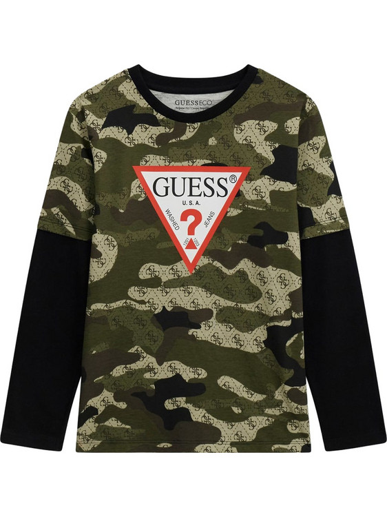 Guess Παιδικό T-Shirt Μακρυμάνικο Χακί L6YI16K3741-PMNA