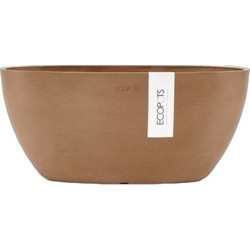 Ecopots Sofia 30 Γλάστρα Στρογγυλή Πλαστική Καφέ 23x13.5cm 31799-137