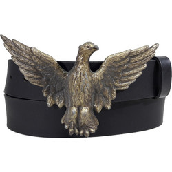 DomLeathers Western Ανδρική Ζώνη Δερμάτινη 4.0cm Μαύρη DLV66399