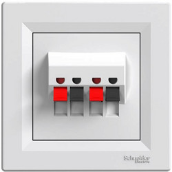 Πρίζα Ηχείων Διπλή Λευκή Schneider Asfora EPH5700121 3606480527142