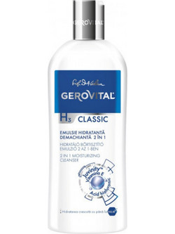 Gerovital H3 Classic 2 In 1 Moisturising Γαλάκτωμα Ντεμακιγιάζ 200ml