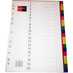 Διαχωριστικό Black Red PP - A4 - 20 Χρώματα ΔIAX20