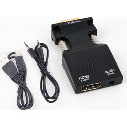 VGA TO HDMI Adapter Converter with Audio Power Cable