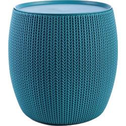 Keter Knit Στρογγυλό Τραπεζάκι Κήπου Πλαστικό Μπλε 40.6x41.3cm 26.00141