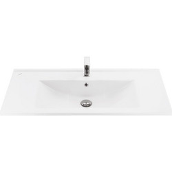 Tema Creavit Slim Ένθετος Νιπτήρας Μπάνιου Πορσελάνης 120.4x45x17.9cm Λευκός SU120