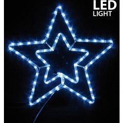ΑΣΤΕΡΙ ΔΙΠΛΟ ΛΕΥΚΟ LED, ΜΕ ΠΡΟΓΡΑΜΜΑ, ΜΕ 3 Μ. ΦΩΤ/ΝΑ, 55X56 ΕΚ. IP44 - (600-20210) 13389