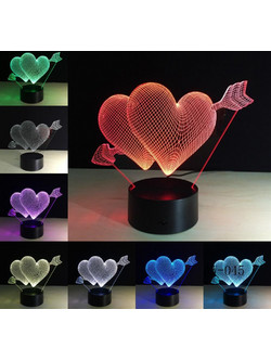 3D LED λάμπα νυχτός - Romantic