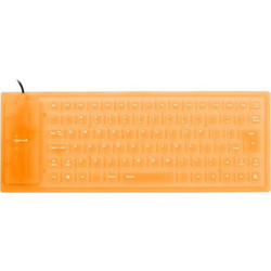 Ενσύρματο πληκτρολόγιο σιλικόνης - Flexible keyboard OEM πορτοκαλί