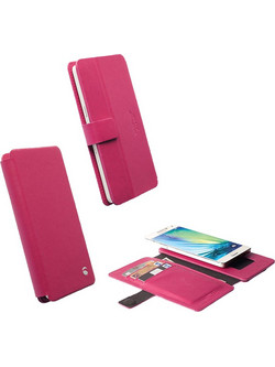 KRUSELL MALMO SLIDE ΘΗΚΗ UNIVERSAL LEATHER FLIPWALLET 2XL PINK