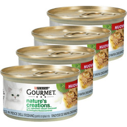 Purina Gourmet Nature's Creations Adult with Ocean Fish, Spinach & Rice in Gravy 4x85gr