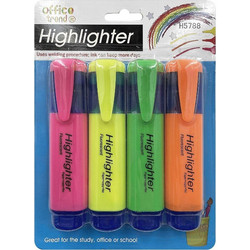 Μαρκαδόροι Υπογράμμισης Σετ 4τμχ 5mm Justnote 60-136 - Justnote - 60-136