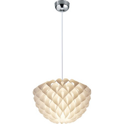 Trio Lighting Tilia Κρεμαστό Φωτιστικό Οροφής Μονόφωτο E27 Λευκό Φ40cm R30540101