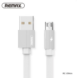 Remax Kerolla Καλώδιο Micro USB Γρήγορης φόρτισης και μεταφοράς δεδομένων σε λευκό χρώμα RC-094m 1m