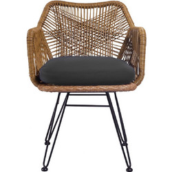Varossi Πολυθρόνα Κήπου Manhattan Rattan Μπεζ 161439679