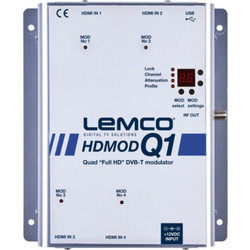 Ψηφιακός Διαμορφωτής Τηλεόρασης ,Modulator DVB-T HDMOD-Q1 Lemco , 4 x HDMI σε 4 x DVB-T (H.264 HD)