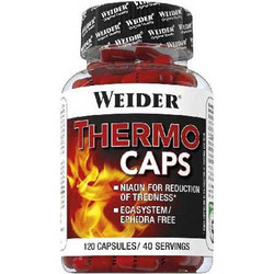 Weider Thermo Caps Θερμογεννετικός Λιποδιαλύτης 120 Κάψουλες