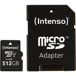 Intenso Premium microSDXC 512GB Class 10 U1 UHS-I 45MB/s + Adapter