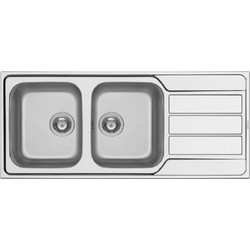 Pyramis Athena Extra Ένθετος Νεροχύτης Inox Αντιστρεφόμενος Σατινέ 116x50cm