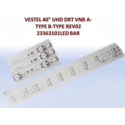 VESTEL 40" UHD DRT VNB A & B TYPE REV02 LED BAR SET 3PCS