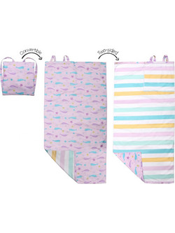 FlapJack Kids Narwhal/Starfish Παιδική Πετσέτα Θαλάσσης Microfiber Ροζ FJKTB571
