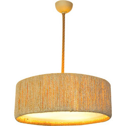 Home Lighting Hat Cords Κρεμαστό Φωτιστικό Οροφής με Σχοινί Τρίφωτο E14 Μπεζ 77-2245