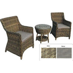 Bliumi Santa Σετ Σαλόνι Κήπου Rattan 3τμχ Καφέ 5281 G + 5121 G
