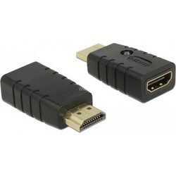 DELOCK ADAPTER HDMI MALE HDMI FEMALE, EDID EMULATOR BLACK