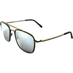 Moritz 11423 MJ04 Ανδρικά Γυαλιά Ηλίου Aviator Κοκάλινα Μεταλλικά Μαύρα με Γκρι Καθρέπτη Φακό