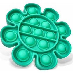 Pop it Bubble Fidget Sensory Toys For Kids Λουλούδι Τιρκουάζ