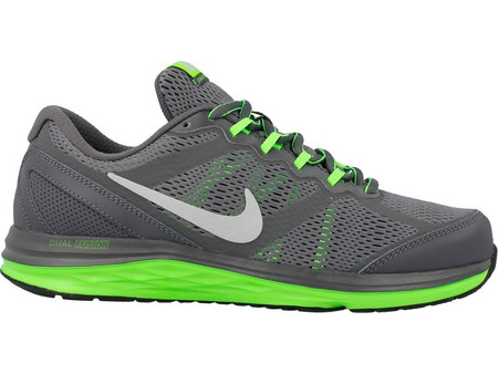 Nike Dual Fusion Run 3 Παιδικά Αθλητικά Παπούτσια για Τρέξιμο Ανθρακί 654150-004