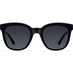 Meller Mahe All Black Γυναικεία Γυαλιά Ηλίου Τετράγωνα Κοκάλινα Μαύρα με Μαύρο Polarized Φακό