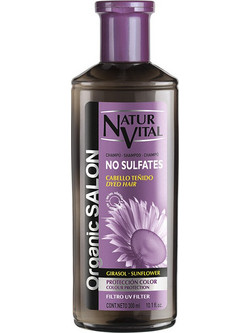 Natur Vital Organic Salon Coloured Hair Φυτικό Σαμπουάν για Προστασία Χρώματος για Βαμμένα Μαλλιά 300ml